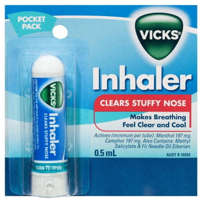 Vicks Nasal Spray Decongestant Inhaler 0.5mL Vicks SuperPharmacyPlus
