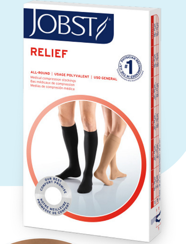 JOBST Relief Knee High 15-20mmHg Closed Toe - Packaging