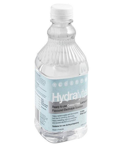 Hydralyte Electrolyte Solution or Colour Free Lemonade or 1 Litre Hydralyte SuperPharmacyPlus