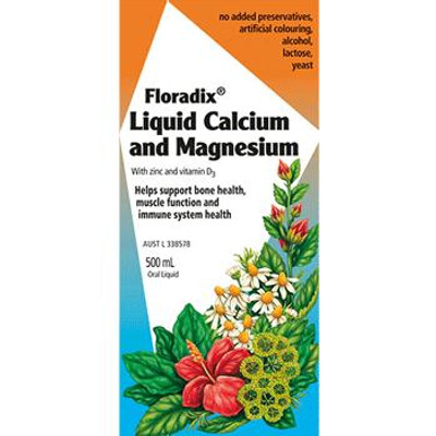 Floradix Calcium Magnesium with Zinc and Vitamin D 500mL Oral Liquid Floradix SuperPharmacyPlus