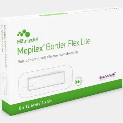 Mepilex Border Flex Lite 5cm x 12.5cm Dressing 5 Pack  by Molnlycke available at SuperPharmacy Plus