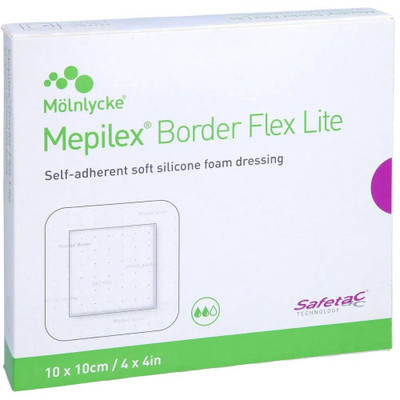 Mepilex Border Flex Lite 10cm x 10cm Dressing 5 Pack  by Molnlycke available at SuperPharmacy Plus