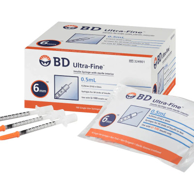 BD Ultra-Fine Syringe 0.5mL 31G 6mm | 100 pack
