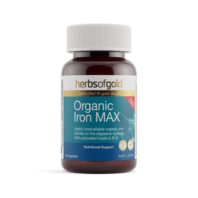 Herbs of Gold Organic Iron MAX | 30 Capsules