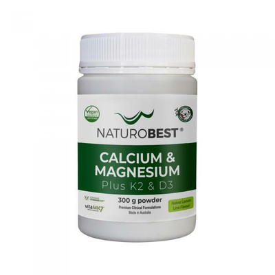 Naturobest Calcium and Magnesium Plus K2 and D3 300g Powder SuperPharmacyPlus