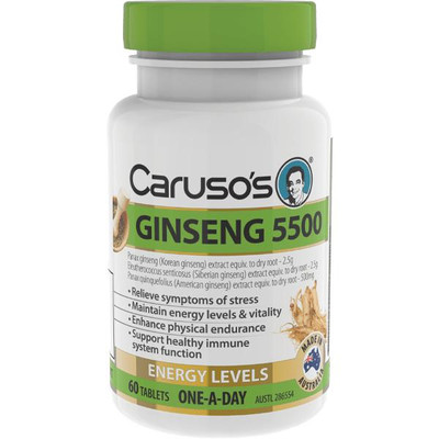 Carusos Ginseng 5500 or 60 Tablets SuperPharmacyPlus