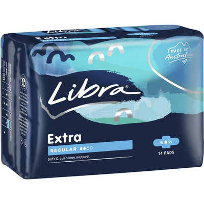 Libra Pad Extra Wing Regular or 14 Pack SuperPharmacyPlus