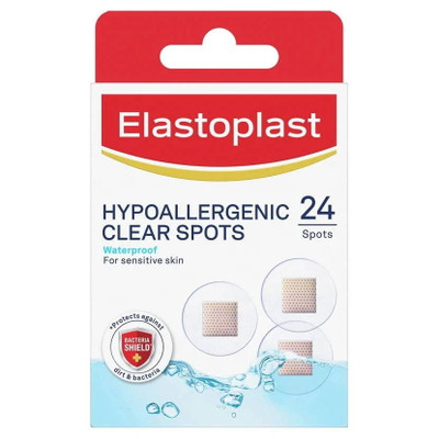 Elastoplast Sensitive Transparent Hypoallergenic Spot | 24 Pack | 76334