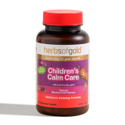 Herbs of Gold Childrens Calm Care or 60 Chewable Tablets SuperPharmacyPlus
