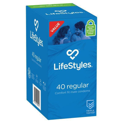 LifeStyles Condoms Regular or 40 Pack Lifestyles SuperPharmacyPlus