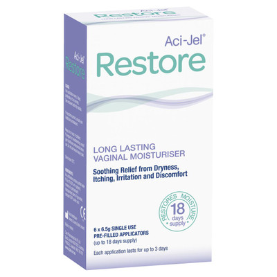 Aci-Jel Restore Vaginal Moisturiser 6 x 6.5g  by  available at SuperPharmacy Plus