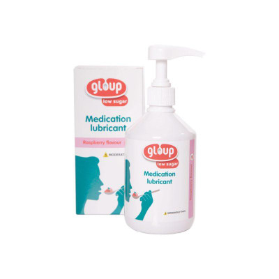 Gloup Medication Lubricant Raspberry Low Sugar Level 3 500ml  by GLOUP available at SuperPharmacy Plus