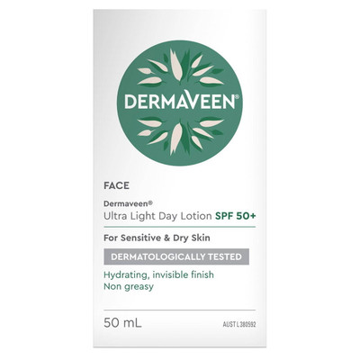 DermaVeen Ultra Light Day Lotion SPF50+ 50mL  by Dermaveen available at SuperPharmacy Plus