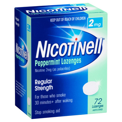 Nicotinell Stop Smoking Peppermint Lozenge Regular Strength 2mg 72 Pack  by  available at SuperPharmacy Plus