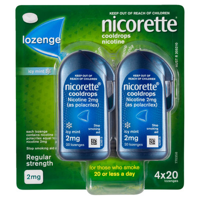 Nicorette Cooldrops Lozenge 2mg 80 pieces  by  available at SuperPharmacy Plus