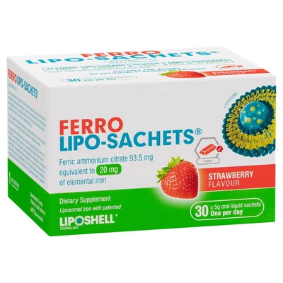 Ferro Lipo-Sachets Ferro 20mg | 30 Sachets  by  available at SuperPharmacy Plus