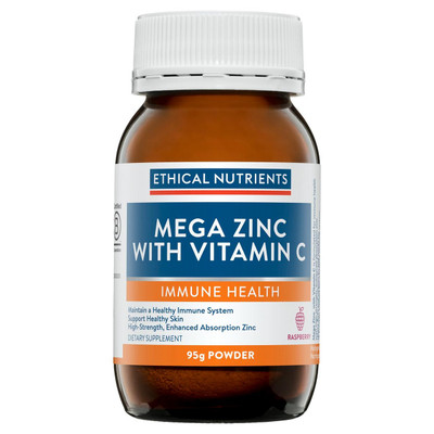 Ethical Nutrients Mega Zinc Powder 40mg Raspberry | 92g  by  available at SuperPharmacy Plus