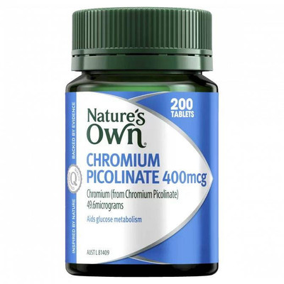 Natures Own Chromium Picolinate 400mcg | 200 Tablets  by  available at SuperPharmacy Plus