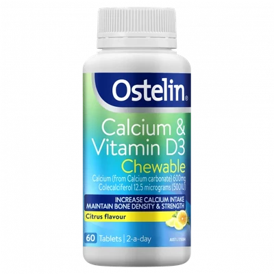 Ostelin Vitamin D & Calcium Chewable | 60 Tablets