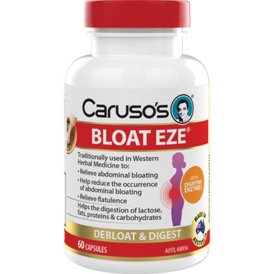 Carusos Bloat Eze 60 Capsules  by  available at SuperPharmacy Plus