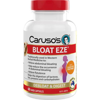 Carusos Bloat Eze 60 Capsules