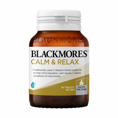 Blackmores Calm & Relax 60 Tablets - Front of Pack