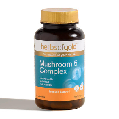 Herbs of Gold Mushroom 5 Complex 60 Tablets  by  available at SuperPharmacy Plus