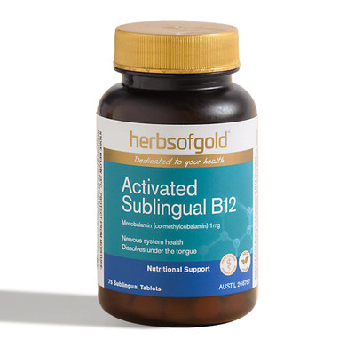 Herbs of Gold Activated Sublingual B12 75 Tablets  by  available at SuperPharmacy Plus