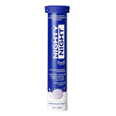 Nighty Night Sleep Effervescent Elderberry Flavour | 14 Tablets  by  available at SuperPharmacy Plus
