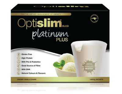 Optislim VLCD Platinum PLUS Shake Vanilla | 18x53g  by  available at SuperPharmacy Plus