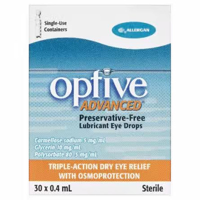 Optive Advanced Lubricant Eye Drops | 30 x 0.4mL  by  available at SuperPharmacy Plus