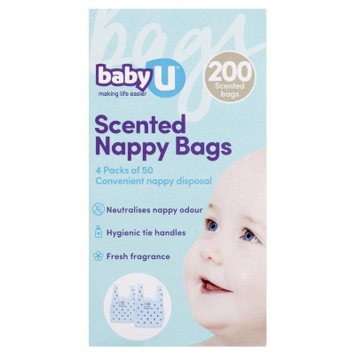 BabyU Scented Nappy Bag | 200 Pack  by  available at SuperPharmacy Plus