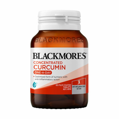 Blackmores Concentrated Curcumin One-A-Day 60 Tablets - Front of Pack