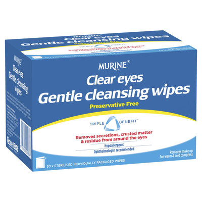 Clear Eyes Gen/Cln Eye Wipes 30  by Murine available at SuperPharmacy Plus