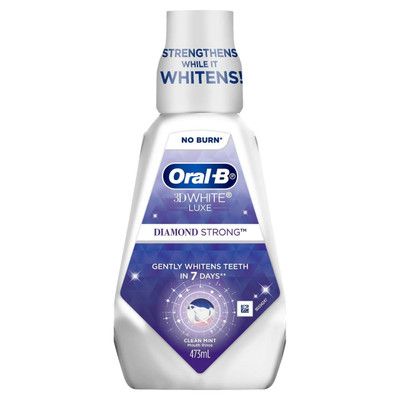 Oral B 3D White Diamond strong Mouthwash 475mL  by Oral-B available at SuperPharmacy Plus