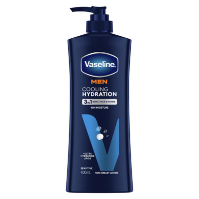 Vaseline Men Cooling Hydrating 3 in 1 Lotion 400mL  by  available at SuperPharmacy Plus