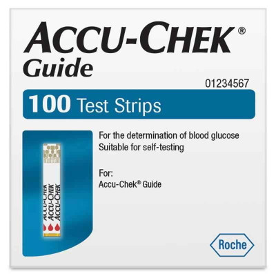 Accu-Chek Guide Blood Glucose Test Strips (100 strips) | NDSS #200 | Buy for 15 | Accu-Chek |