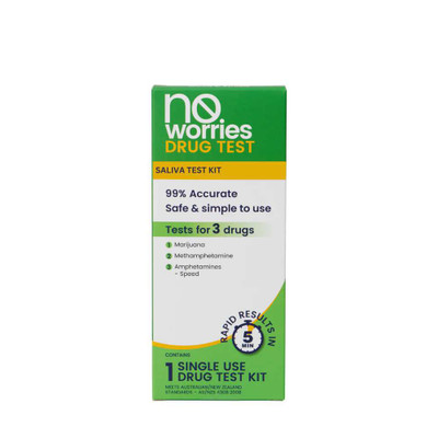 No Worries Saliva Test For 3 Street Drugs | Single Use | Buy for 16.95 | |