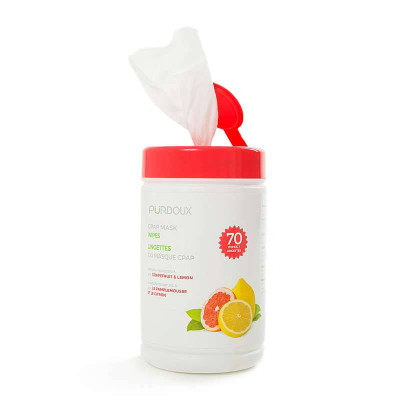CPAP Masks & Hose Wipes Purdoux Citrus Scent | 70 Pack | Buy for 12 | |