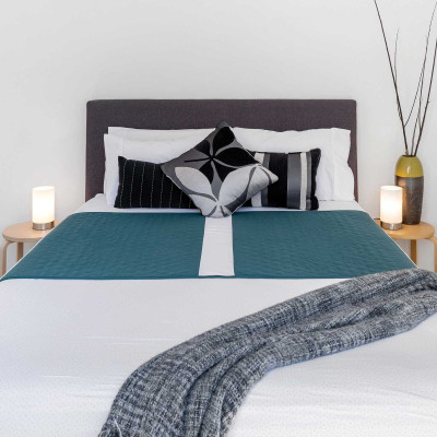 Extra Wide Dual Conni bed pad with Tuck ins | Teal Blue | Buy for 110 | |