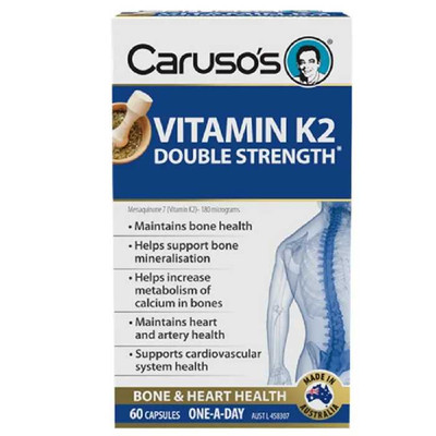 Caruso's Vitamin K2 Double Strength | 60 Capsules | Buy for 39.95 | Carusos |