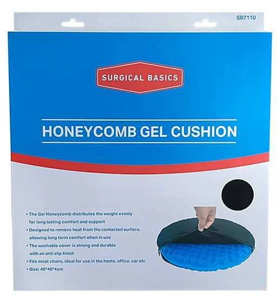 Surgical Basics Honeycomb Gel Cushion 40cm With Removable Cover | Buy for 39.95 | Surgical Basics |