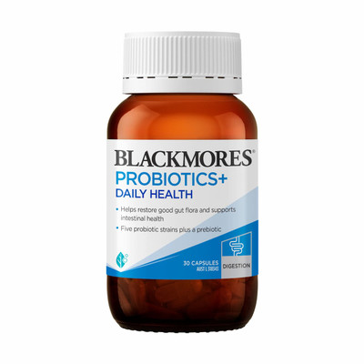 Front of Blackmores Probiotics+ Daily Health 30 Capsules