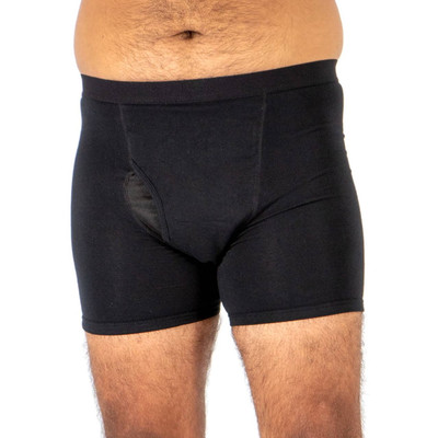 Conni Kalven Mens Underwear - Black with Man from front view