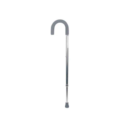 Crook Handle Aluminium Walking Stick Aluminium Silver