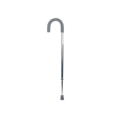Crook Handle Aluminium Walking Stick Aluminium Silver