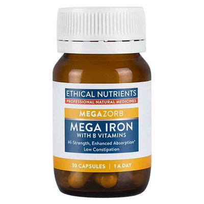 Ethical Nutrients Megazorb Mega Iron 30 Capsules Ethical Nutrients SuperPharmacyPlus