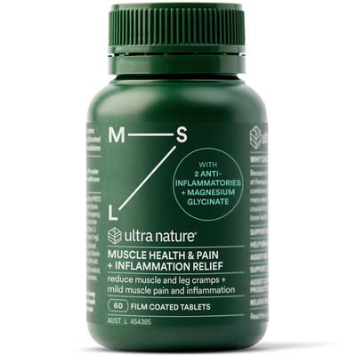 Ultra Nature Muscle Health & Pain + Inflammation | 60 Tablets