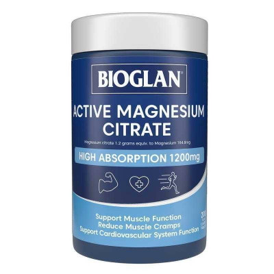 Bioglan Active Magnesium Citrate | 200 Tablets – Packaging