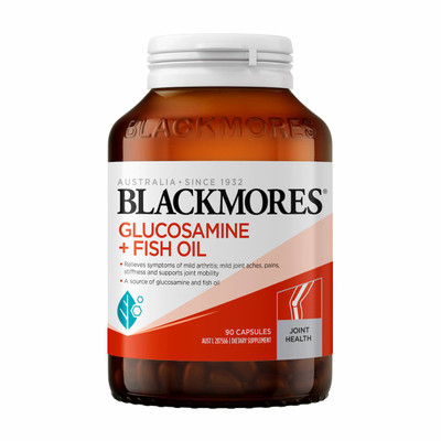 Blackmores Glucosamine + Fish Oil 90 Capsules - Front of Pack